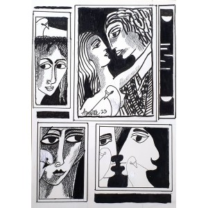 Anwar Maqsood, 12 x 16 Inch, Acrylic on Paper , Figurative Painting, AC-AWM-058